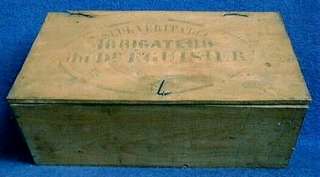 ANTIQUE WOOD BOX FRENCH MEDICAL PHARMACEUTICAL c1900  