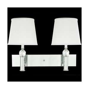 Quoizel Q1069C Two Light Pin up Wall Sconce Fabric Shade 