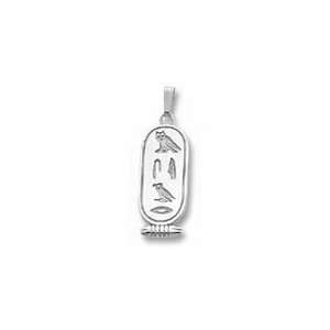  Cartouche Charm   Gold Plated Jewelry