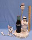   Coke Polar Bear Electric Table Lamp Light Resin Bottle Design Works