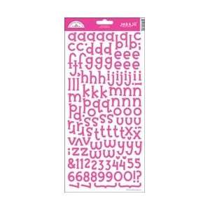 Jack & Jill Cardstock Alphabet Stickers 6X13 Sheet   Bubblegum 