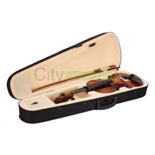 Full Size Natural Acoustic Violin Fiddle with Case Bow Rosin 