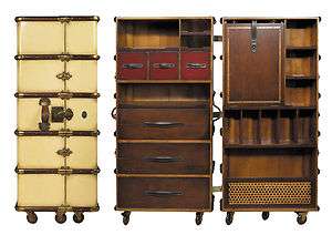 AUTHENTIC MODELS Stateroom Armoire Travel Trunk Ivory Wardrobe Ship 