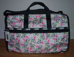 NWT LeSportsac FLUTTER Butterfly LARGE WEEKENDER 7185  