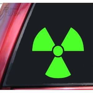 Radiation Symbol Vinyl Decal Sticker   Lime Green
