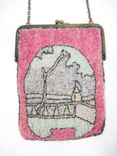 VINTAGE DESIGNER Beaded Small Handbag Clutch Bag  