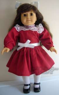 Cranberry Holiday Dress fits American Girl Samantha Doll  