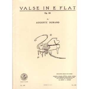  Valse in E Flat, Op. 83: Auguste Durand, Piano Solo: Books