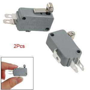  2 Pcs Roller Short Metal Lever Miniature Micro Switch 