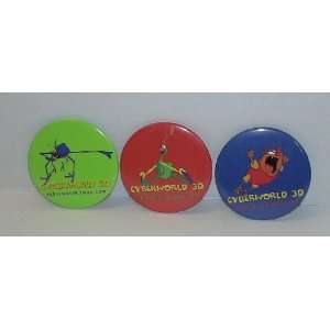    Cyberworld 3 d Set of 3 Promotional Buttons: Everything Else
