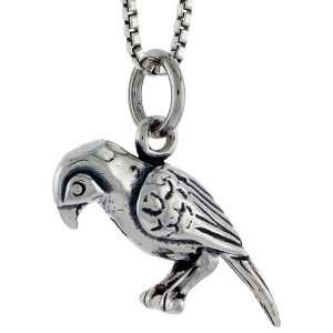  925 Sterling Silver Bird Pendant (w/ 18 Silver Chain), 9 