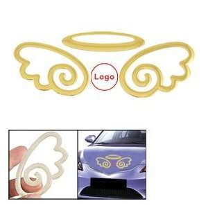   Auto Rear Emblem Logo Gold Tone Flying Angel Self Adhesive 3D Sticker