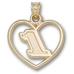  Steve Park Drivers Number Heart Gold Plated Pendant 