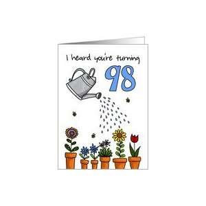  Wet My Plants   98th Birthday Card Toys & Games