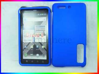 Blue snap on Full Hard Case Special For Motorola Droid 3 XT862 K2 