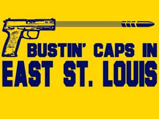 Vintage Bustin Caps East St. Louis Missouri t shirt  