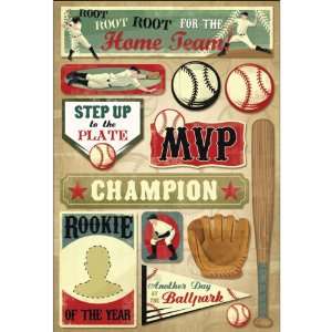   Cardstock Stickers 5.5X9 Root For The Home Team: Home & Kitchen