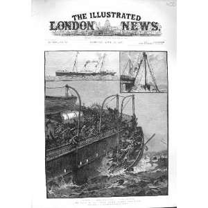   1887 SHIP WRECK CHANNEL STEAMER VICTORIA DIEPPE FRANCE