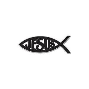  Ichthys Jesus Fish Christian car sticker decal 5 x 3 