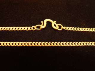 20K Yellow Gold 20.5 Solid Curb Link Chain 25.95 Grams  