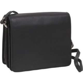 Handbags Derek Alexander Leather Mini Full Front Flap Organizer Black 