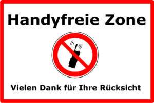 Handyverbot Schild Hinweisschild Handyfreie Zone  