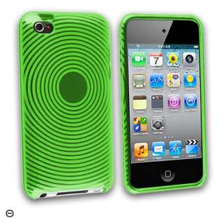 Apple iPod touch 4 4G Schutz Hülle Silikon Case Tasche in Grün 