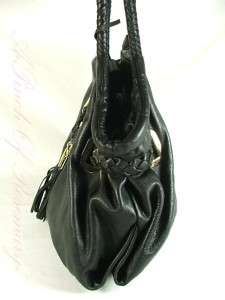 Michael Kors Braided Grommet Leather Tassel Shoulder Tote Bag Purse 