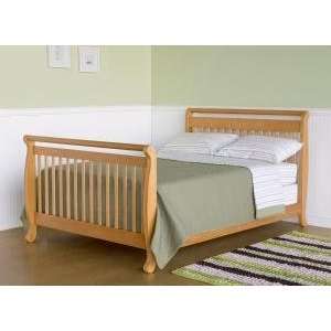   Emily 4 in 1 Convertible Baby Crib in Oak w/ Toddler Rail: Baby