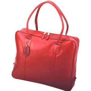  Ladies Red Bugatti Leather Briefcase Tote Bag Laptop 