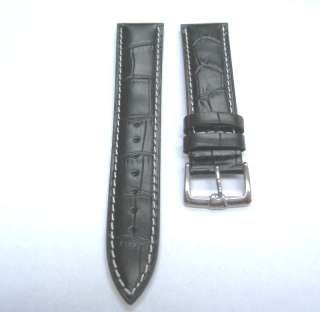 18MM ITALIAN LEATHER WATCH BAND STRAP FOR OMEGA W/S BLACK  