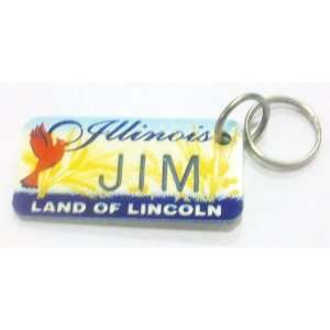  Illinois Land of Lincoln Jim Keychain, Key Holder, Key 