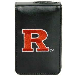   Black Leather Embroidered iPod Case 