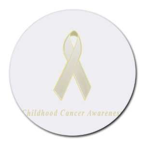  Childhood Cancer Awareness Ribbon Round Mouse Pad Office 