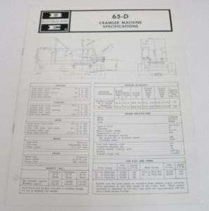 Bucyrus Erie 1976 65D Crawler Specs Sales Brochure  