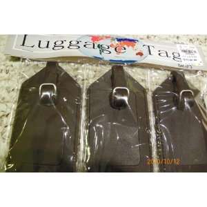  Genuine Leather 3 Brown Luggage Tags.: Everything Else