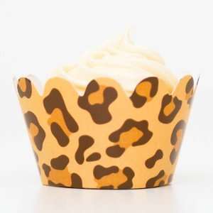 Dress My Cupcake Wild Leopard Print MINI Cupcake Wrappers, Set of 18 