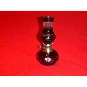  Ruby Red Cut Glass Oil Lamp: Everything Else