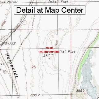  USGS Topographic Quadrangle Map   Ocala, Nevada (Folded 