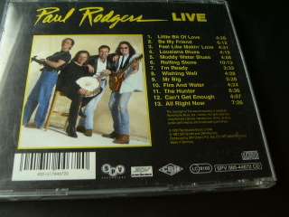 PAUL RODGERS LIVE The Loreley Tapes 1997 CD  