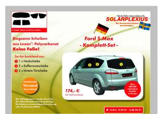 FORD S Max Solarplexius Auto Sicht /Sonnenschutz Set  