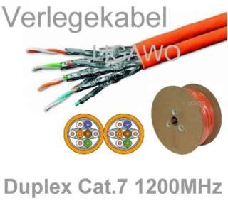 Ligawo Netzwerkkabel Duplex Cat7 Cat.7 100m 1200MHz  