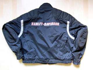 Harley Davidson FXRG Motorrad Jacke Textil Schwarz/Orange 3XL in 