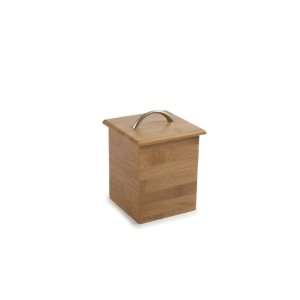  Core Bamboo Medium Wood Storage Canister Bamboo Container 