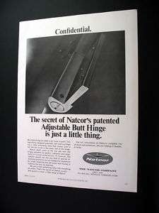 Natcor Adjustable Butt Hinge door doors 1970 print Ad  