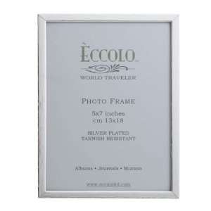   10 Silverplated Wood Grain Picture Frame by Eccolo 