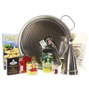  Paella Pan Gift Set with Olive Oil Dispenser: Kitchen 