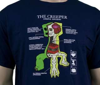   Minecraft Creeper Anatomy L Shirt Block Spiel Mine Craft Anatomie Neu