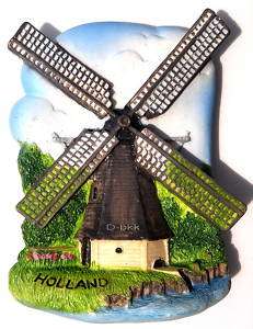 Wind Mill,HOLLAND,Netherland,Europe 3D Fridge Magnet  