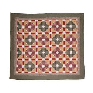 Patch Magic Snowflake Log Cabin King Quilt, 105 Inch by 95 